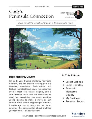 Newsletter  23 February 