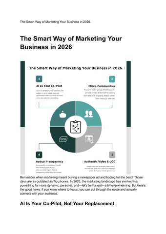 The Smart way of Marketing Your Business in 2026