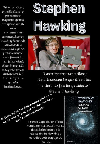 Stephen Hawking, científico “Las personas tranquilas y silenciosas son las que tienen las mentes más