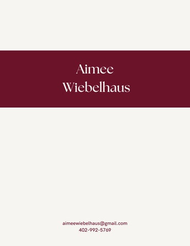 Portfolio - Aimee Wiebelhaus