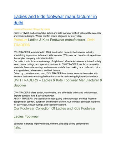 Ladies and kids footwear manufacturer in delhi (1)