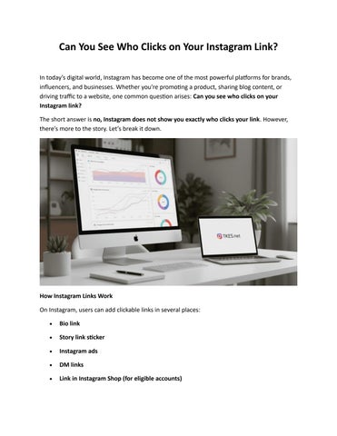 can you see who clicks on your Instagram link