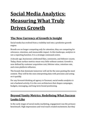 Social Media Analytics