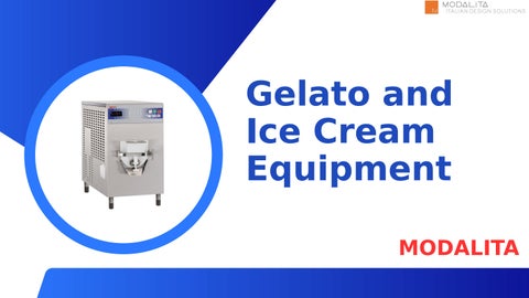 Professional-Grade Gelato and Ice Cream Equipment  Modalita