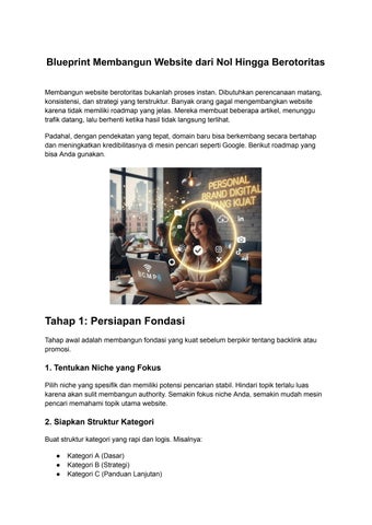 Blueprint Membangun Website dari Nol Hingga Berotoritas