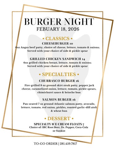 GCOH Burger Night 02 18 2026