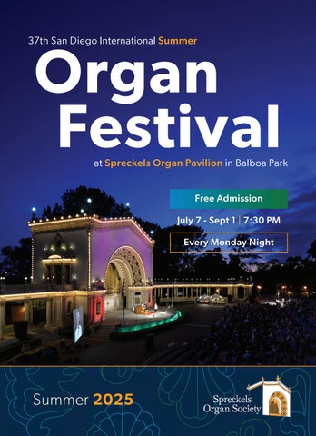 37th San Diego International Summer Organ Festival Handbook