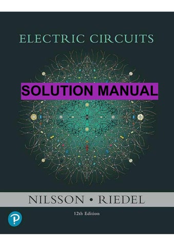 Electric Circuits 12th Edition by James Nilsson Susan Riedel solution manual complete