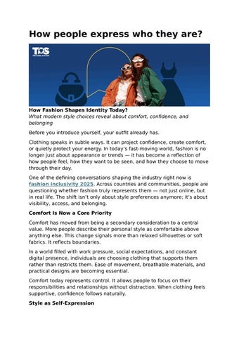 How people express who they are?