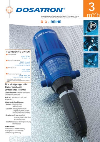 Dosatron D3 - Reihe Sanosil