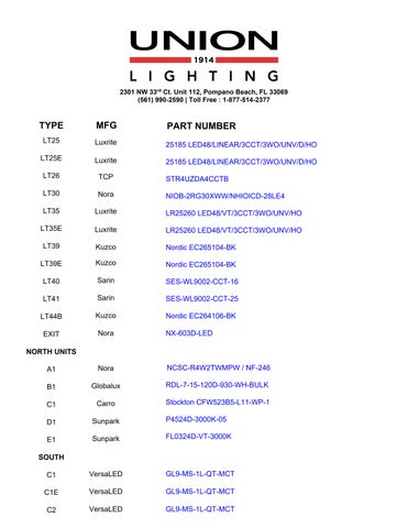 unionlightingusa 灯饰目录 · HORIZON OAKLAND PARK 册 REV 第 5 页