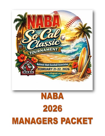 2026 So Cal Classic Manager's Packet