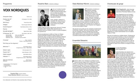 Programme Voix Nordiques 2026