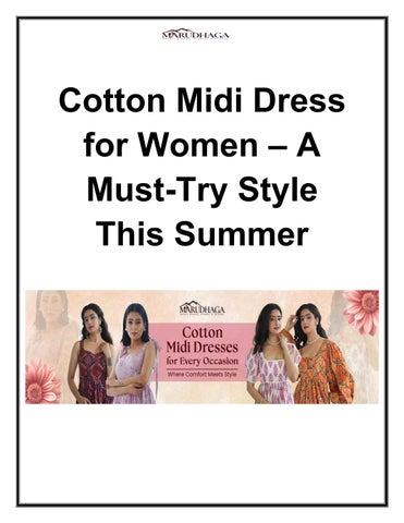  Cotton Midi Dress for Women – A Must-Try Style This Summer