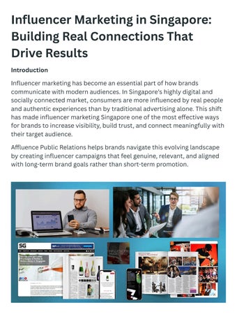 Influencer Marketing in Singapore Building Real Connections That Drive Results