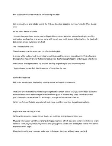 Holi 2026 Fashion Guide What Are You Wearing This Year pdf 22222222222222