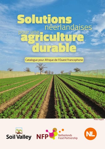 Entreprises néerlandaises de solutions pour une agriculture durable en Afrique de l'Ouest (FR)