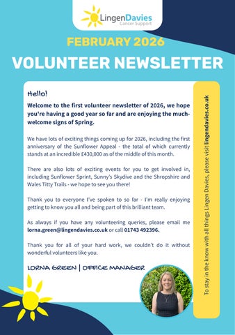 February 2026 Volunteer Newsletter