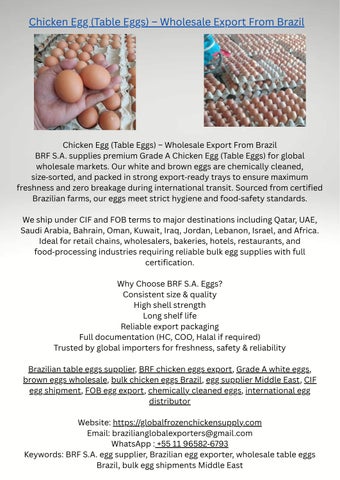 Brazilian Halal Frozen Chicken Supplier – Wholesale Export to Saudi Arabia