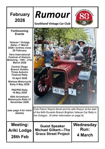 VCC Southland Rumour February 2026 