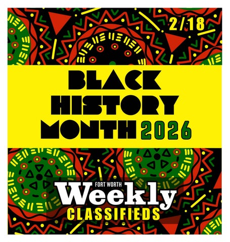 Fort Worth Weekly Classifieds // February 18-24, 2026