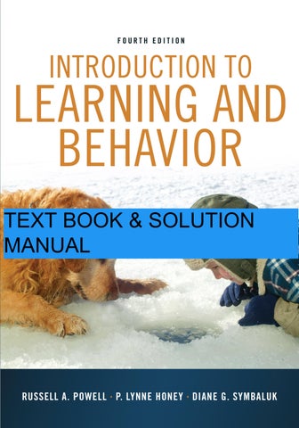Introduction to Learning and Behavior (PSY 361 Learning)  -  Honey, P Lynne;Powell, Russell A Symbal