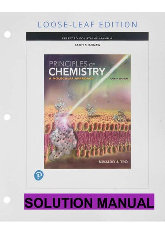 Selected Solutions Manual for Chemistry A Molecular Approach 4th edition Nivaldo J. Tro
