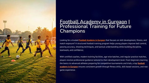 Football Academy in Gurgaon