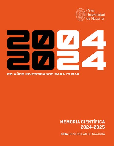 Memoria científica 2024-25. Cima Universidad de Navarra