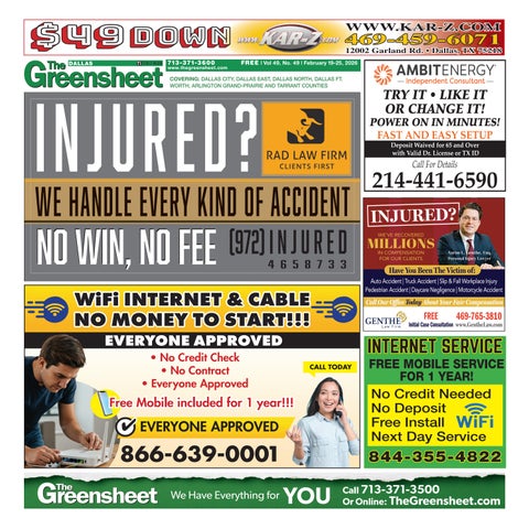 The 2-19-2026 Edition of The Greensheet Dallas