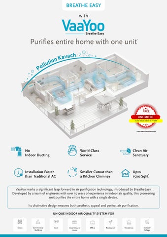 VaaYoo Whole Home Air Purifier by BreatheEasy | PM2.5 and CO2 Reduction System for 1500 Sq Ft