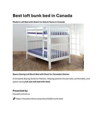 Loft Bunk Beds in Canada – Functional & Space Efficient Designs