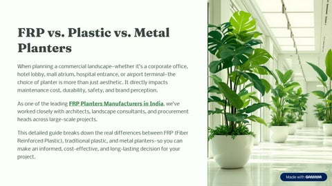 FRP Pot vs Plastic & Metal Planters Which is Best for Commercial Projects (1)