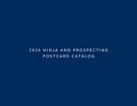 2026 Ninja and Prospecting Postcard Catalog