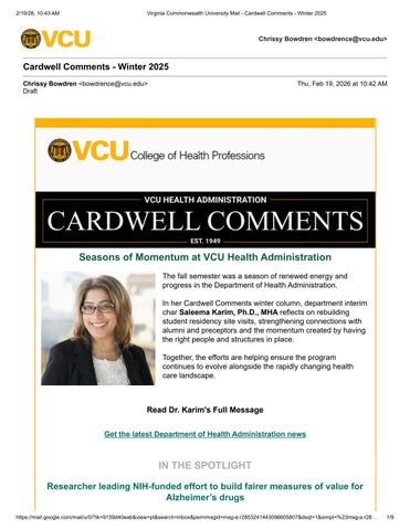 Cardwell Comments - Winter 2025