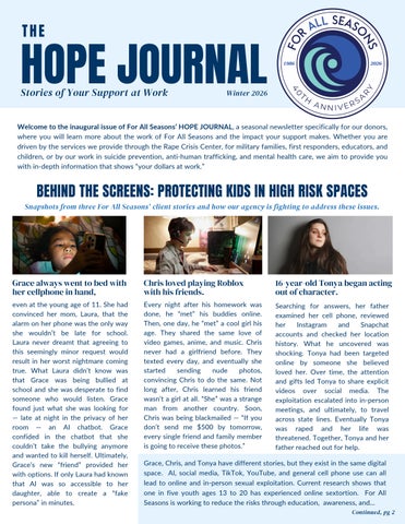 Donor Newsletter - Winter 2026