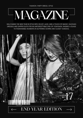 Black Simple Clean Party Dress End Year Edition Magazine