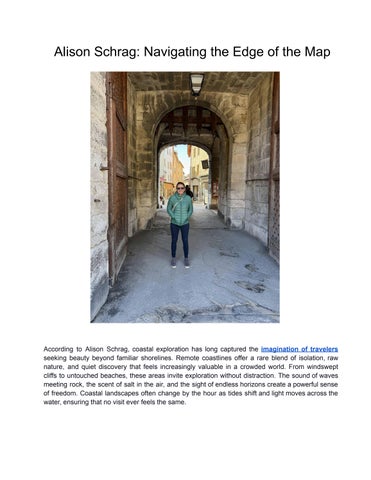 Alison Schrag: Navigating the Edge of the Map