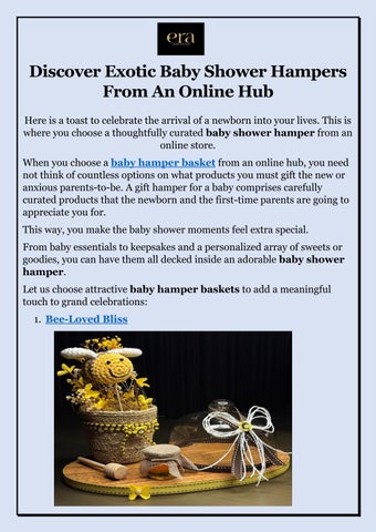 Discover Exotic Baby Shower Hampers From An Online Hub      ERA LUXE