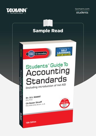Taxmann's Students' Guide to Accounting Standards (Adv. Accounts) | Study Material