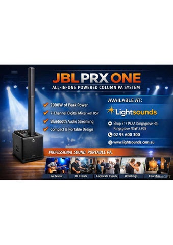 JBL PRX ONE All-In-One Powered Column PA System – Professional Sound in One Portable Package