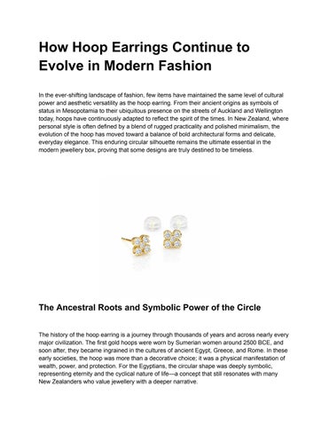 How Hoop Earrings Continue to Evolve in Modern Fashion