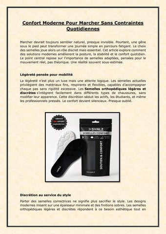 Confort Moderne Pour Marcher Sans Contraintes Quotidiennes