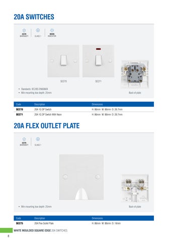 Electrical White Square Edge 灯饰目录 · Saxby 第 8 页