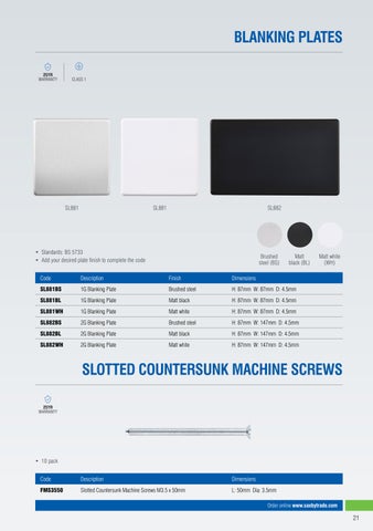 Electrical Metal Screwless 灯饰目录 · Saxby 第 21 页