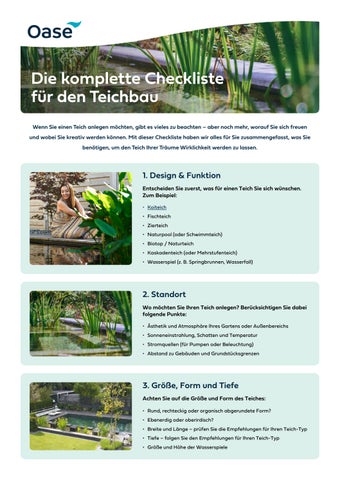 Pond Building Checklist DE