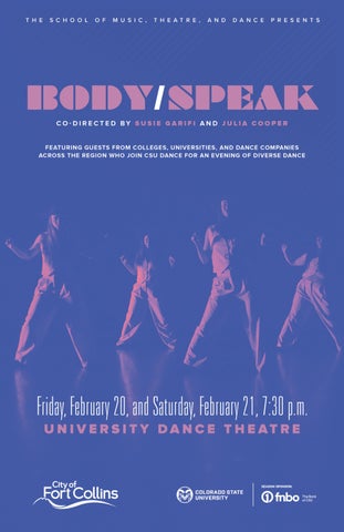 Colorado State University / Dance / Body/Speak / 02.20.26