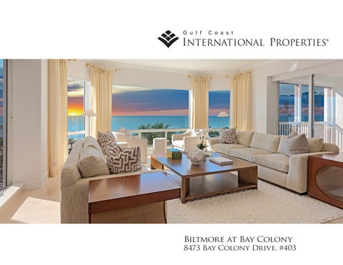 Biltmore at Bay Colony - 8473 Bay Colony Drive, #403, Naples Florida - GCIP