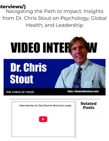 Dr. Chris Stout on Psychology, Global Health, and Leadership _ The World Of Voices