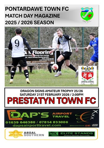 Saturday 21st Feb : Prestatyn Town